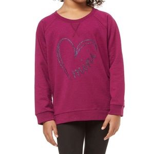 NWT Lacey Chabert Girls Luxe French Terry Pullover Top 6/6X